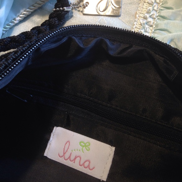 NEW Lina Crochet Cross Body Shoulder Bag Purse Braided Strap Black Interior 12x9 - Picture 6 of 8